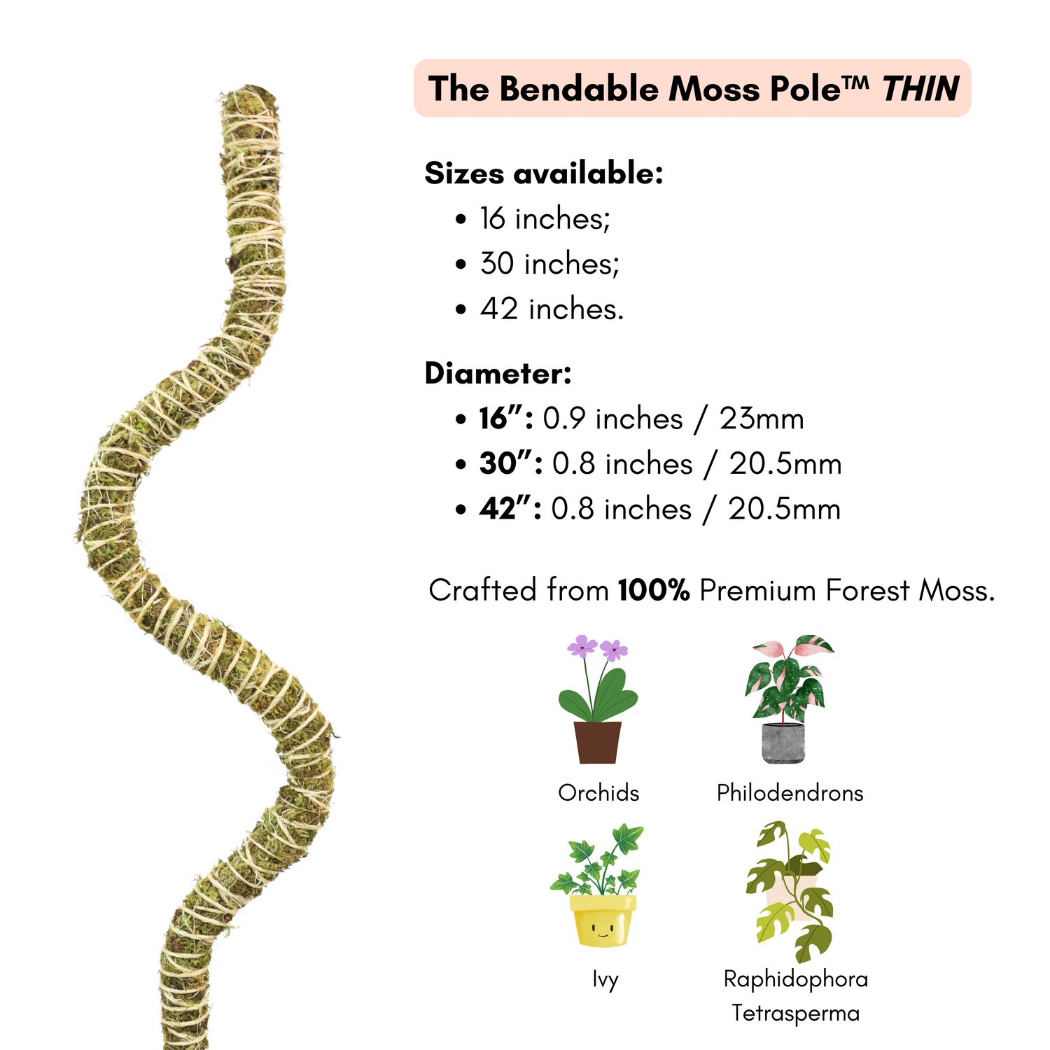 The Bendable Moss Pole™ THIN