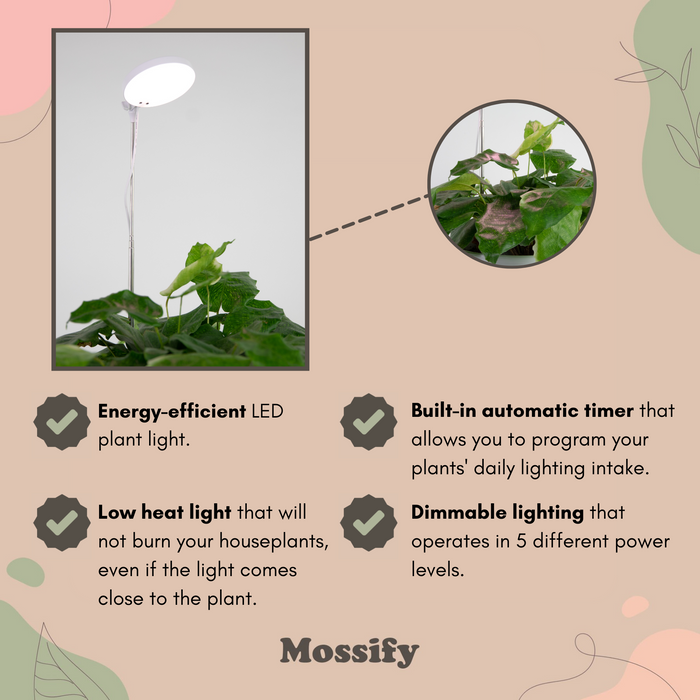 Lampe LED réglable pour plantes. — Mossify